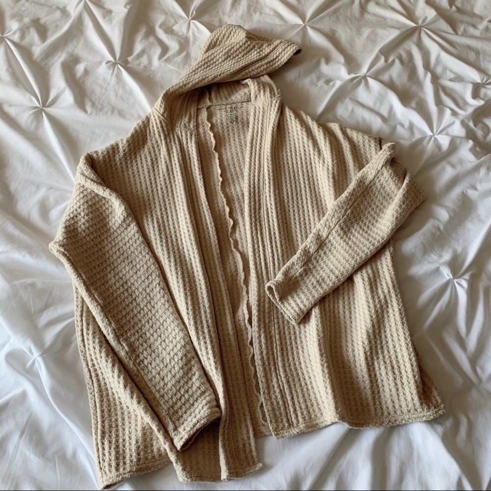 hooded cardigan